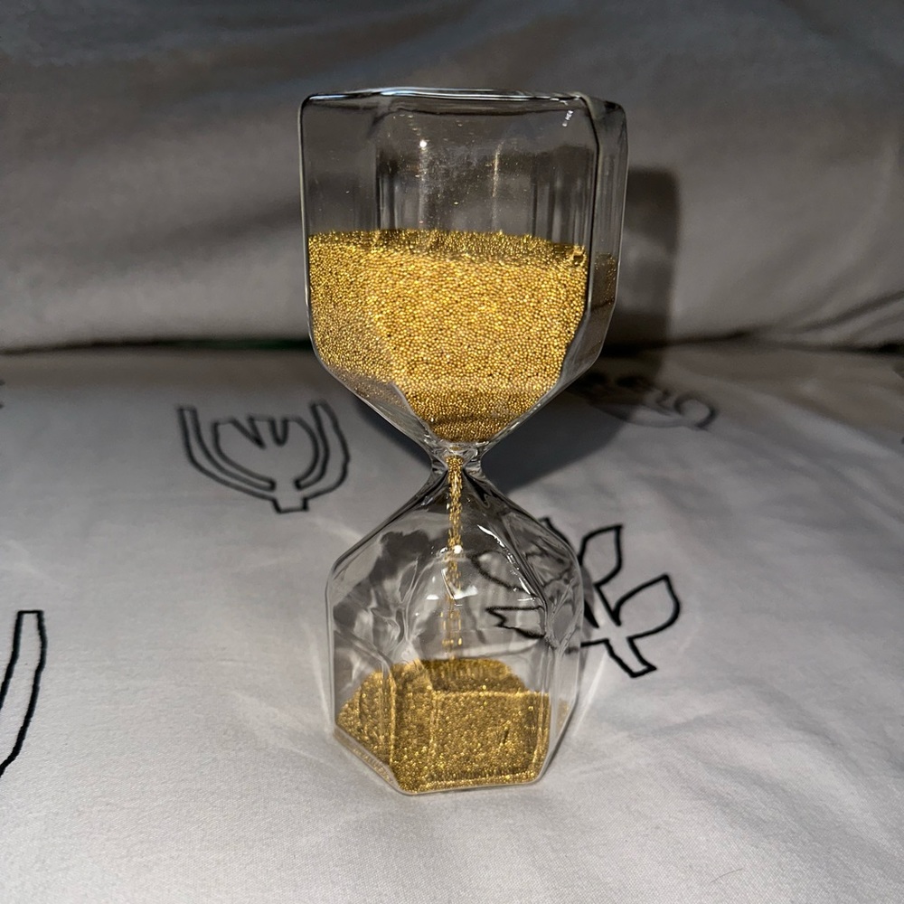 Decoration Golden Glass Timer